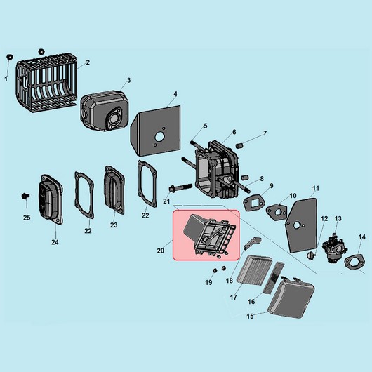 Глушитель, карбюратор и фильтр Champion LM5131 до 2019г.